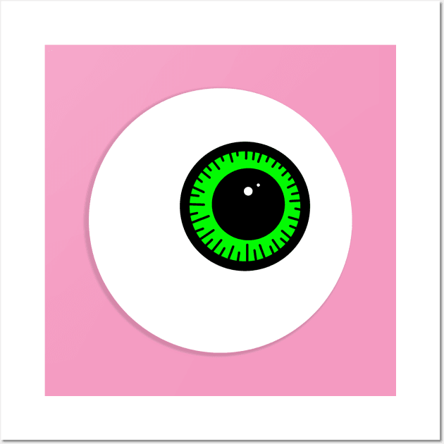 Green Eyeball Wall Art by TheGrinningSkull